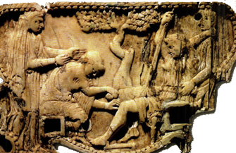 Scena di parto nell'antica Roma